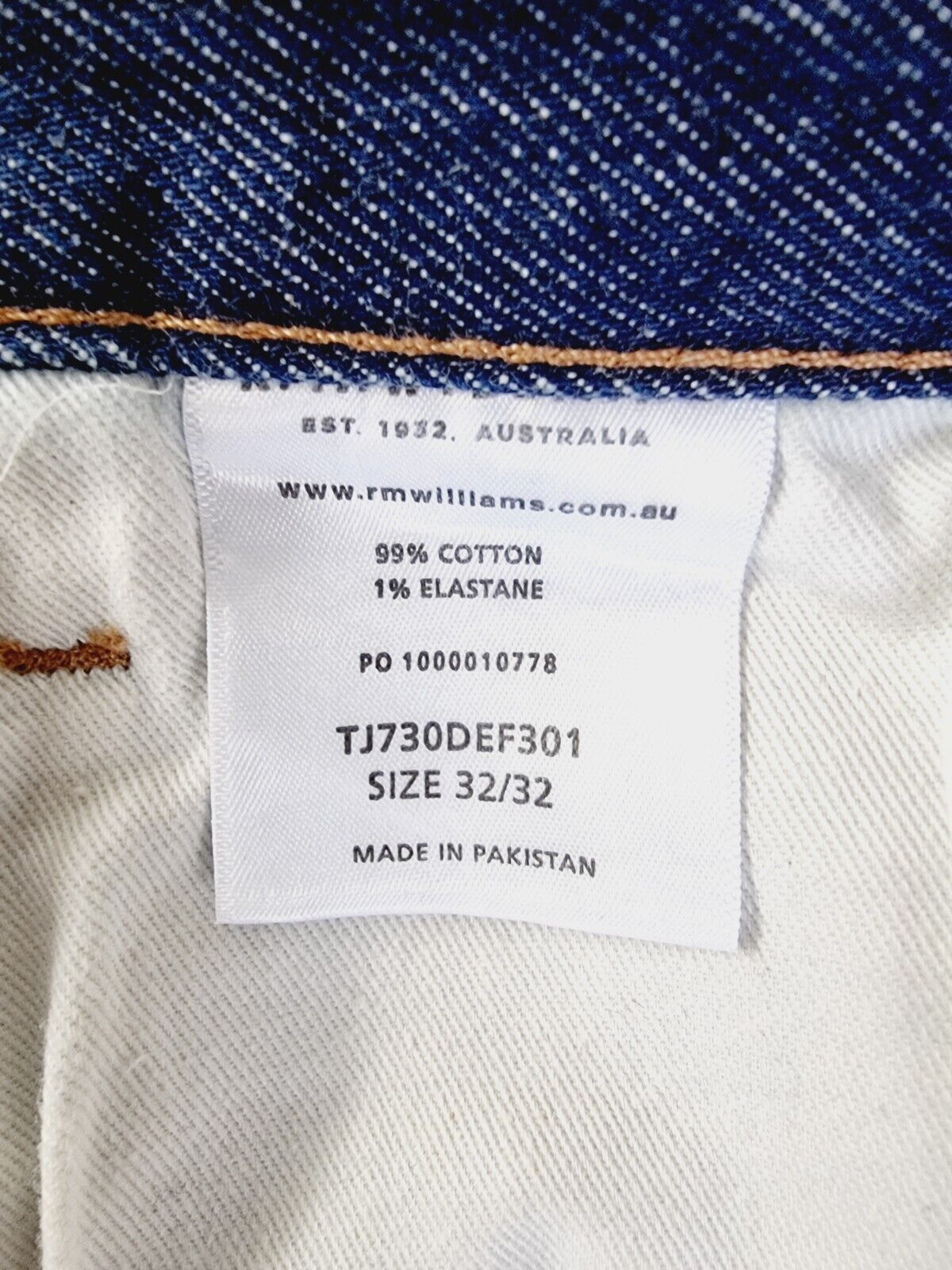 R.M. Williams Ramco Jeans Straight Leg Mens Size 32 x 29