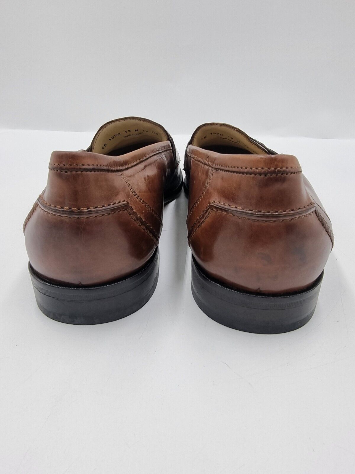 Johnston & Murphy Hayes Tassel cognac Leather Loafer Shoes Mens Size 13 M