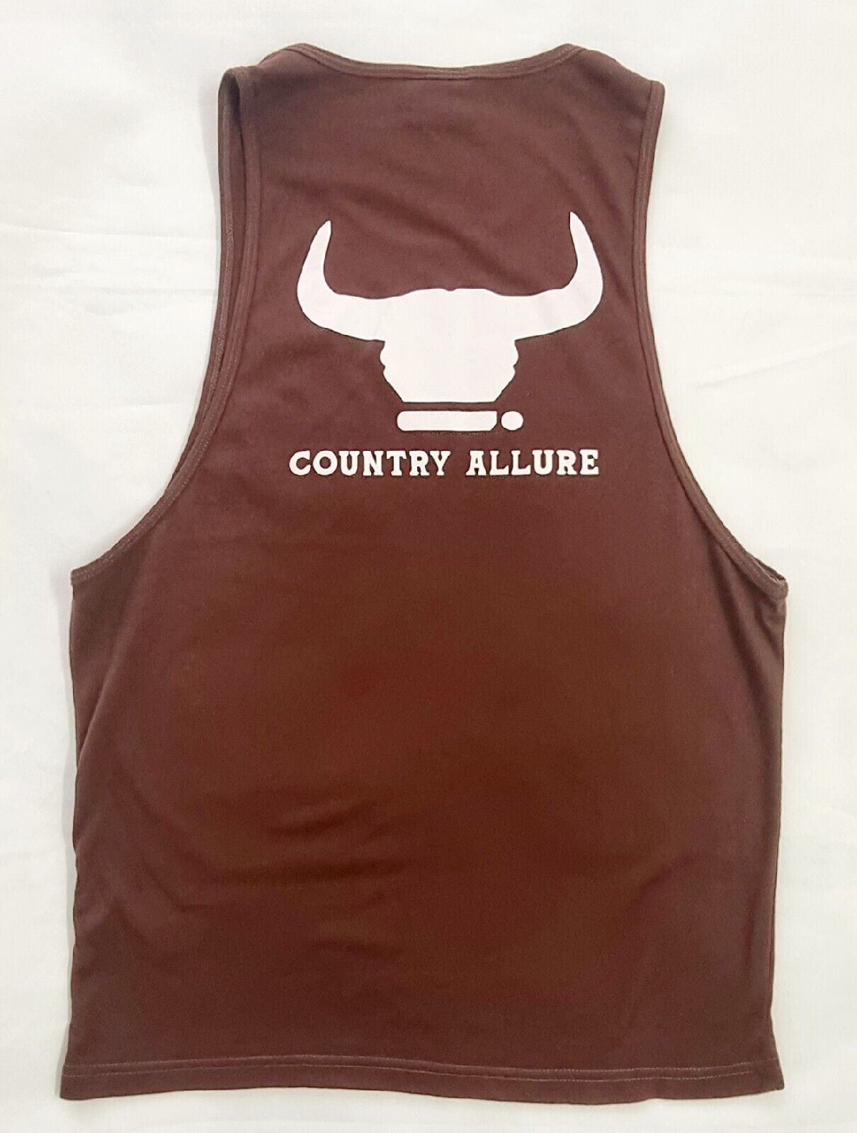 Country Allure Signature Muscle Shirt Brown Ladies Size M