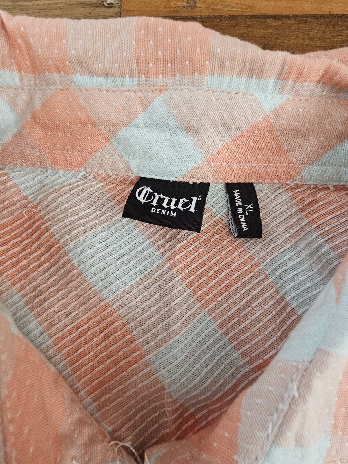 Cruel Girl Western Rodeo Check Shirt Ladies Size XL