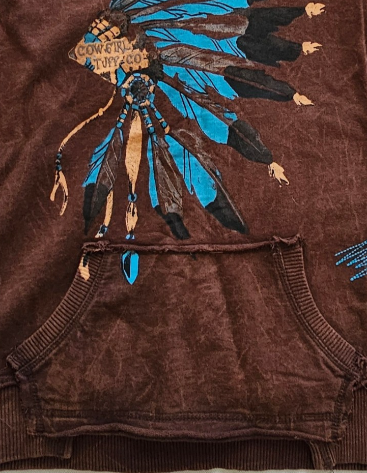 Cowgirl Tuff Western Never Give Up Jumper Ladies Size XS
