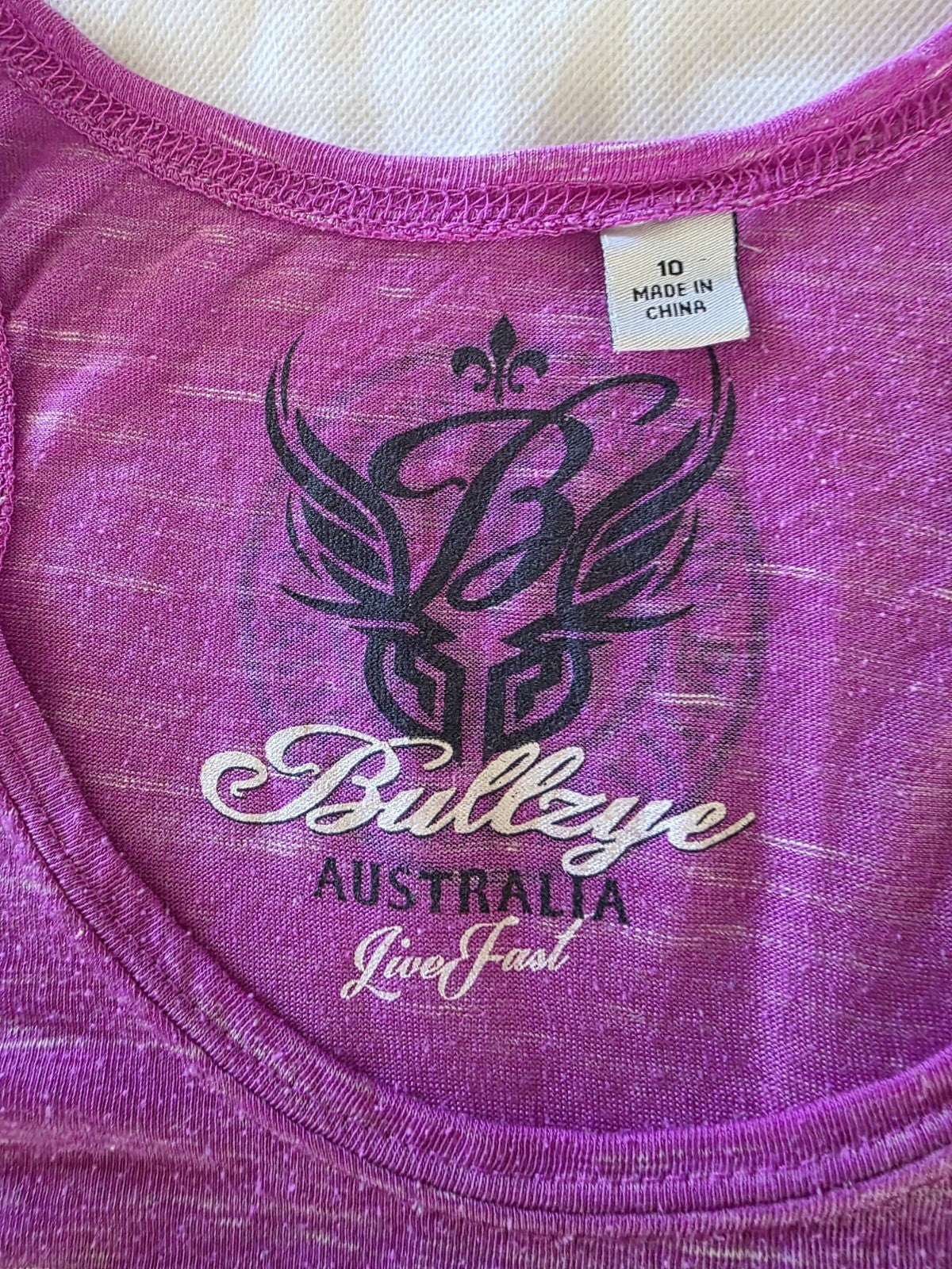 Bullzye Racer Singlet Ladies Size 10