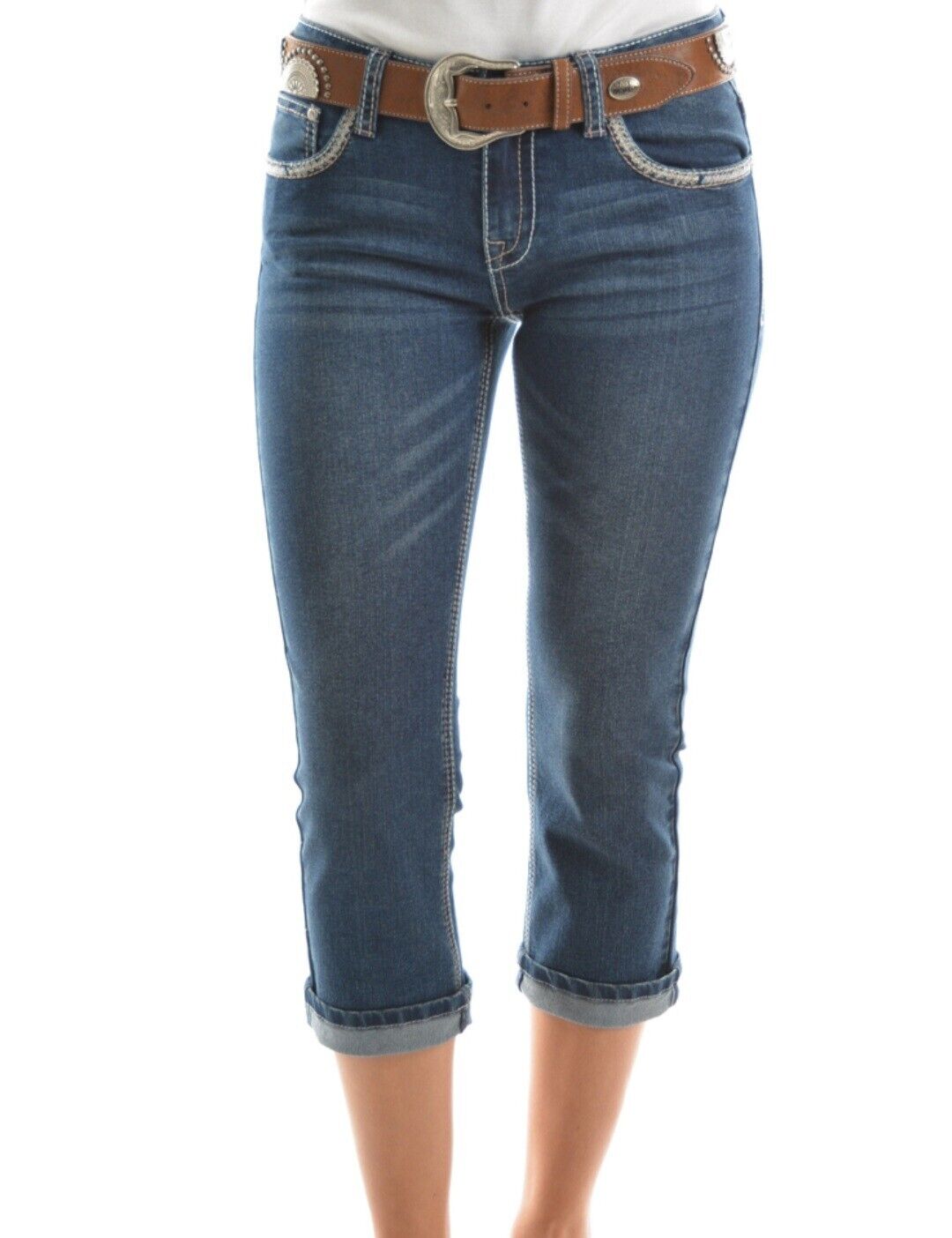 Pure Western Womens Lexi Capri Jeans Ladies Size 6 NEW