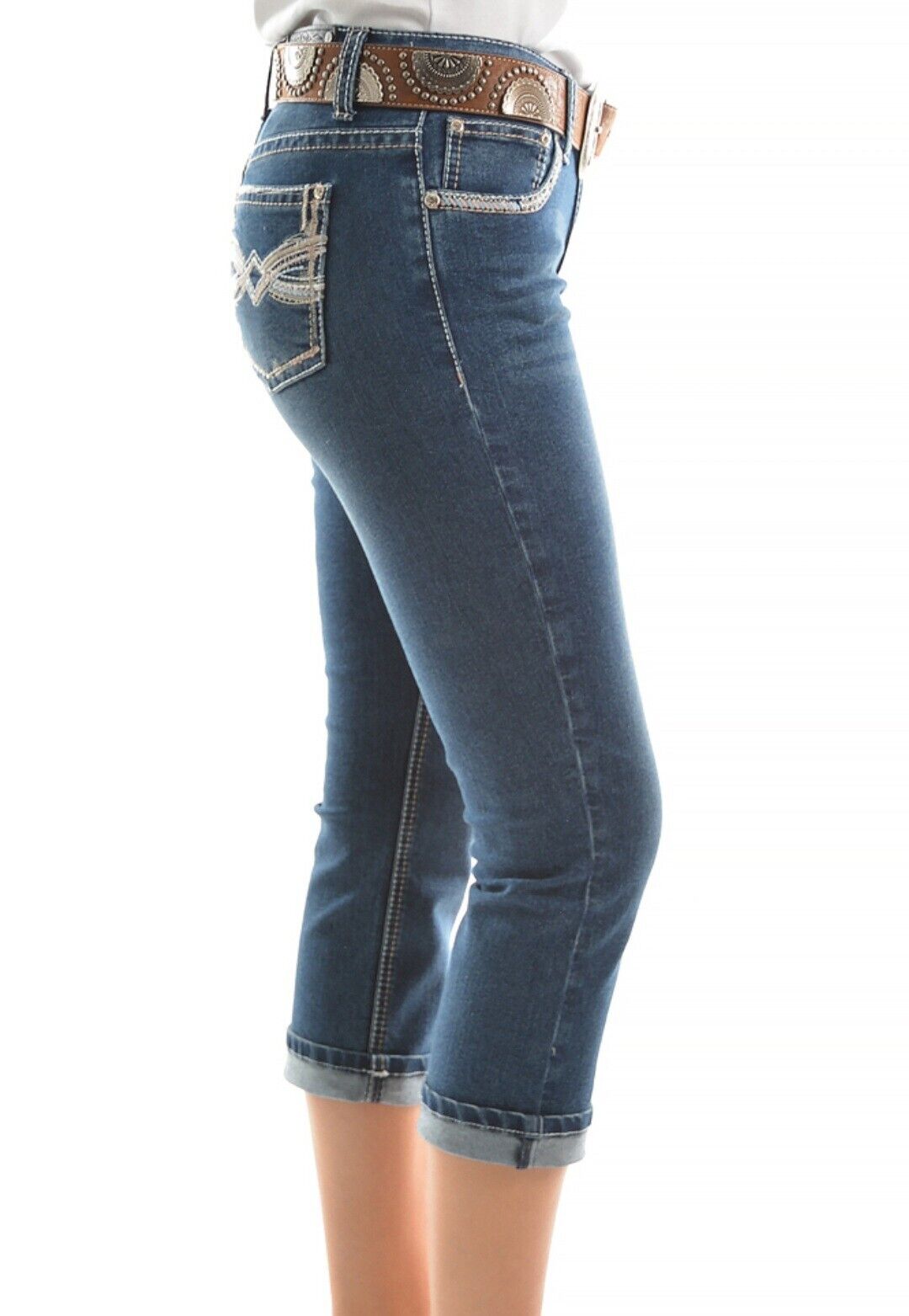 Pure Western Womens Lexi Capri Jeans Ladies Size 6 NEW