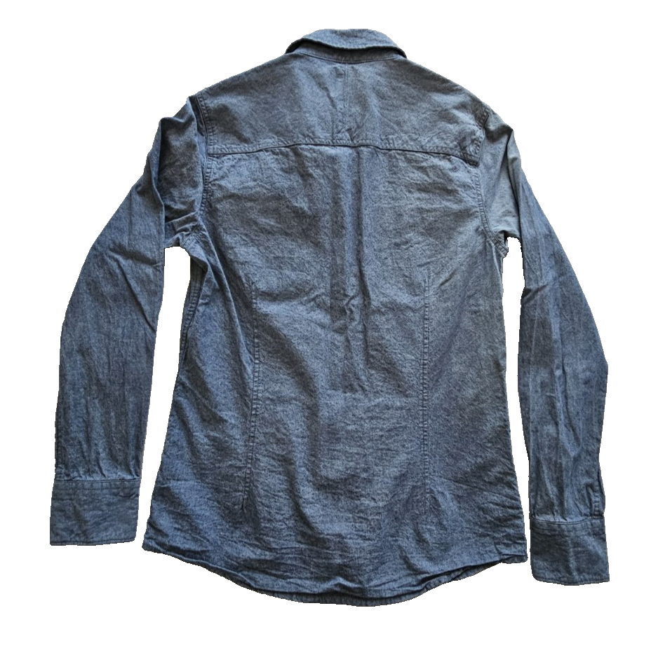 Ringers Western Rodeo Slim Fit Long Sleeve Denim Look Shirt Ladies Size 6