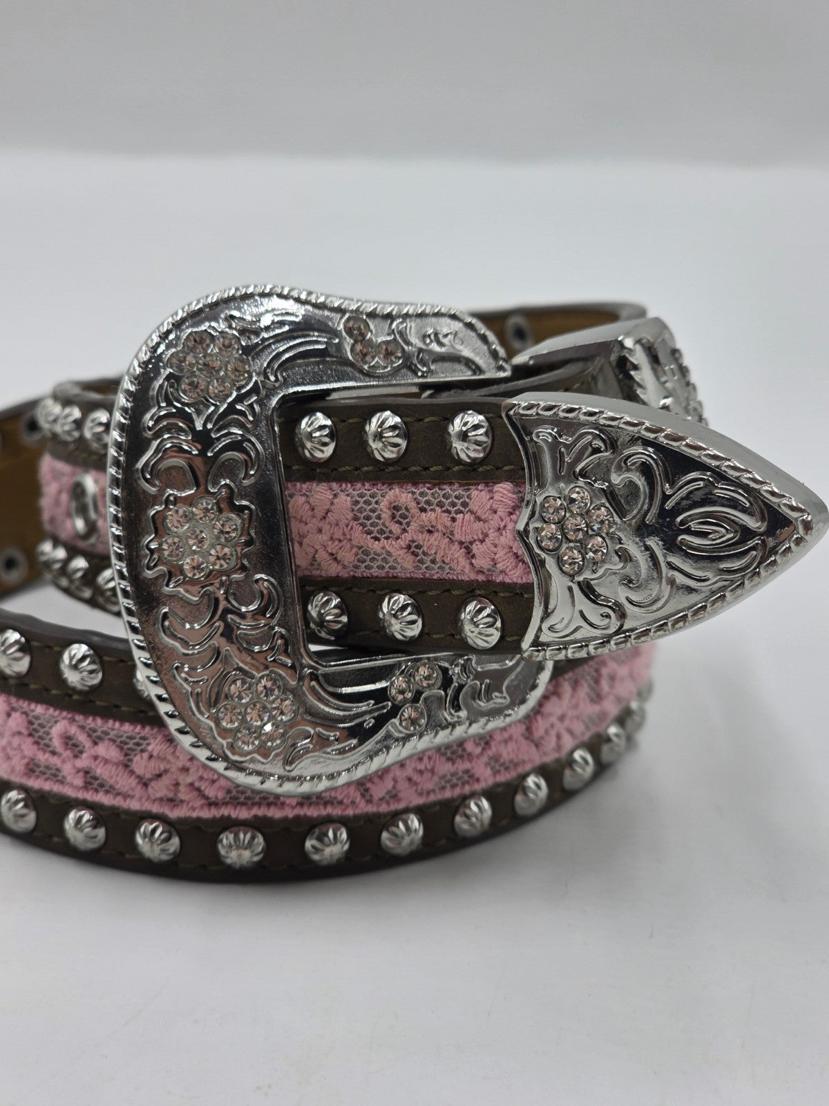 Ariat Tan Leather Lace Belt Girls Size 20"