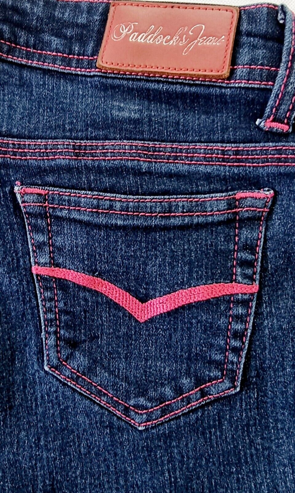 Paddock's Capri Blue Jeans Pink stitch Ladies Size 27