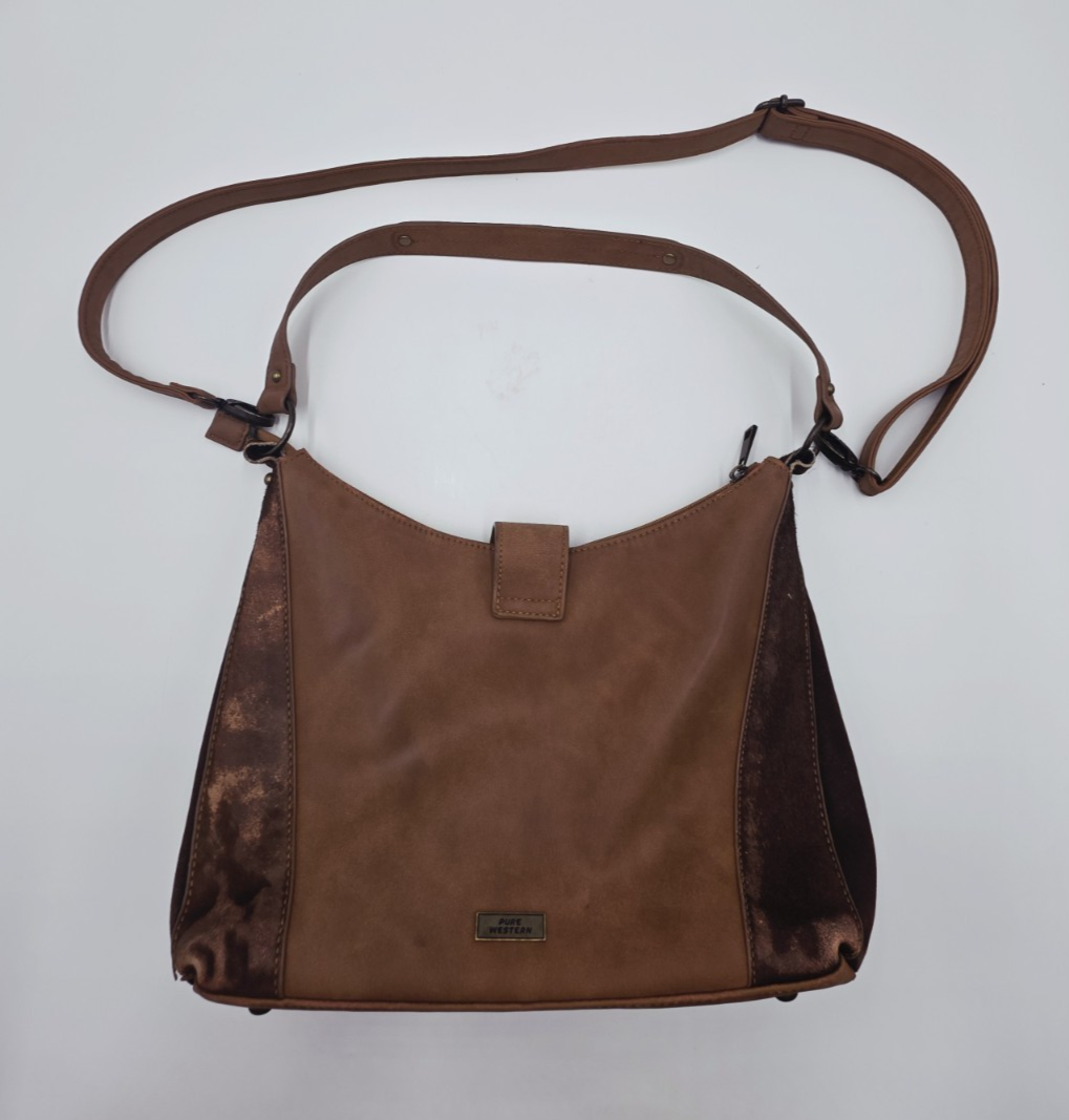 Pure Western Cowhide Leather Crossbody Shoulder Bag