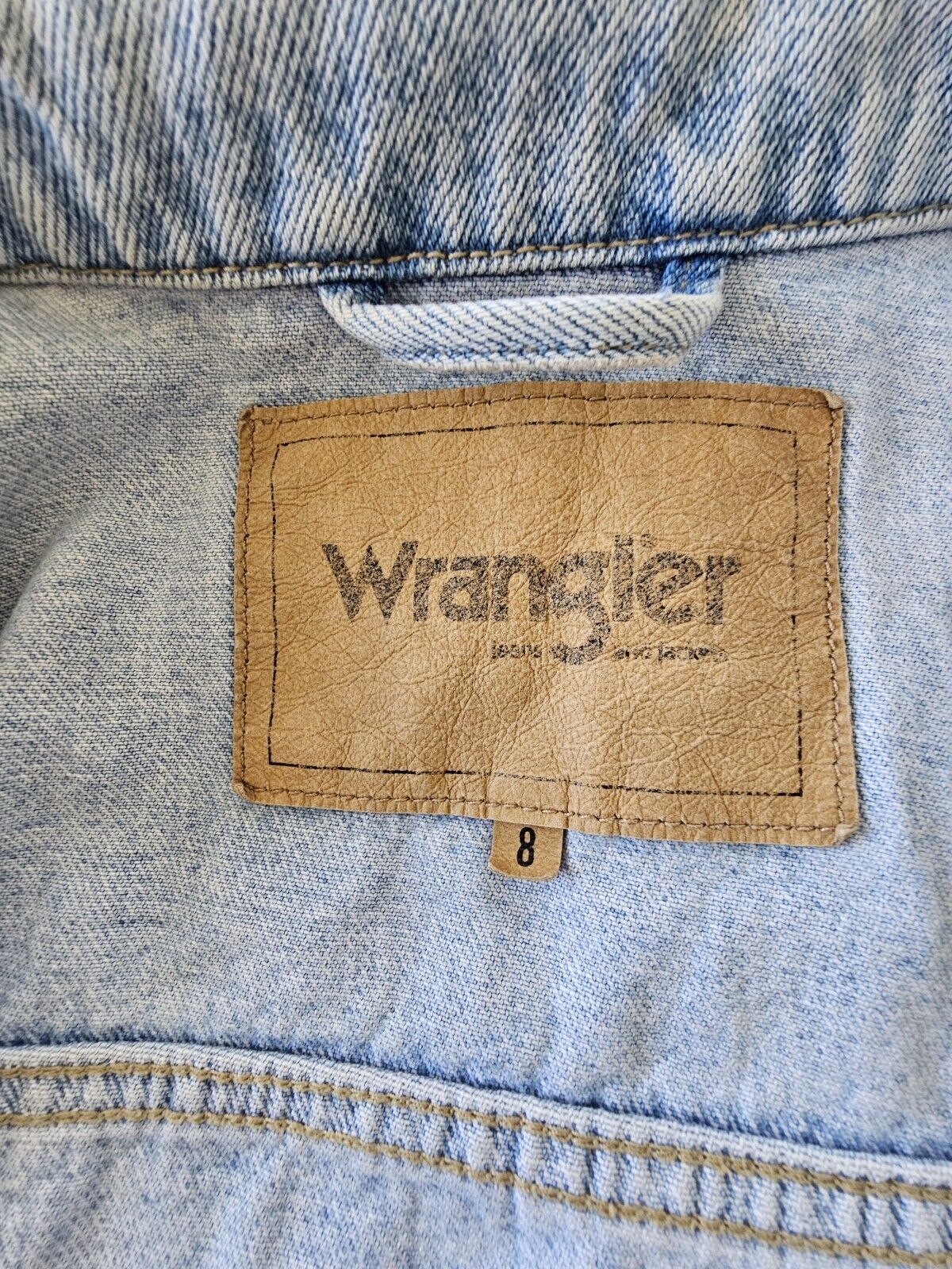 Wrangler Retro Denim Jacket Sky Blue Ladies Size 8