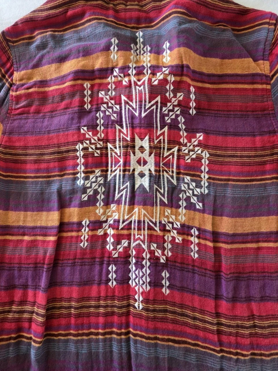 Rock & Roll Cowgirl Western Aztec Long Sleeve Shirt Ladies Size M