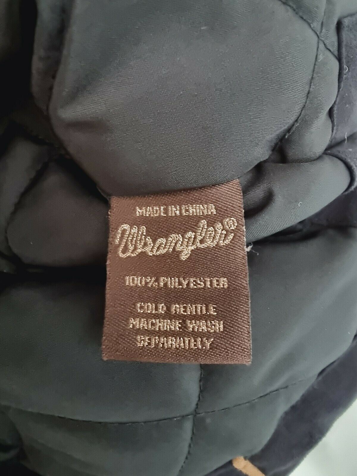 Wrangler Black Vegan Suede Soft Vest Ladies Size S