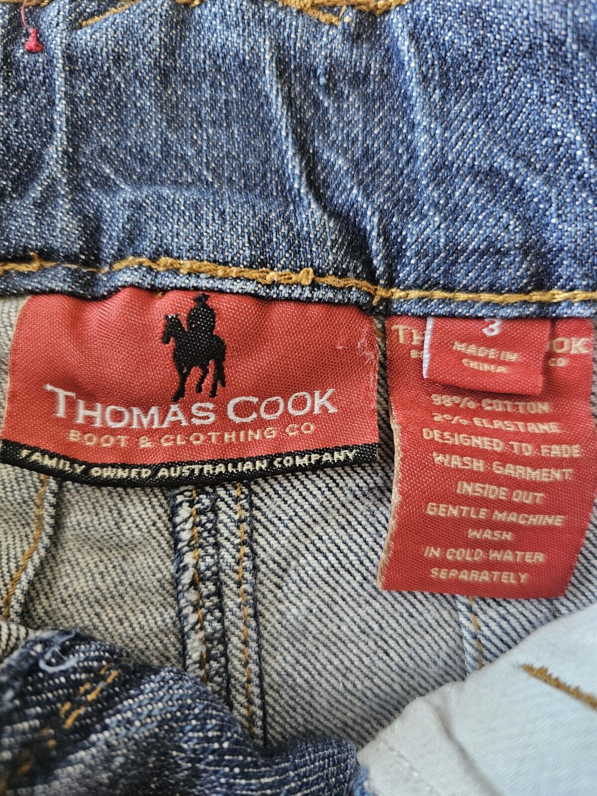 Thomas Cook Pleated Denim Skirt Girls Size 3