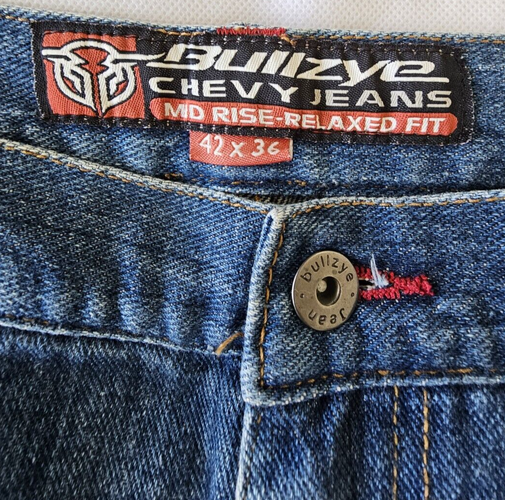 Bullzye Chevy Mid Rise Relaxed Fit Mens Jeans Size 42x28