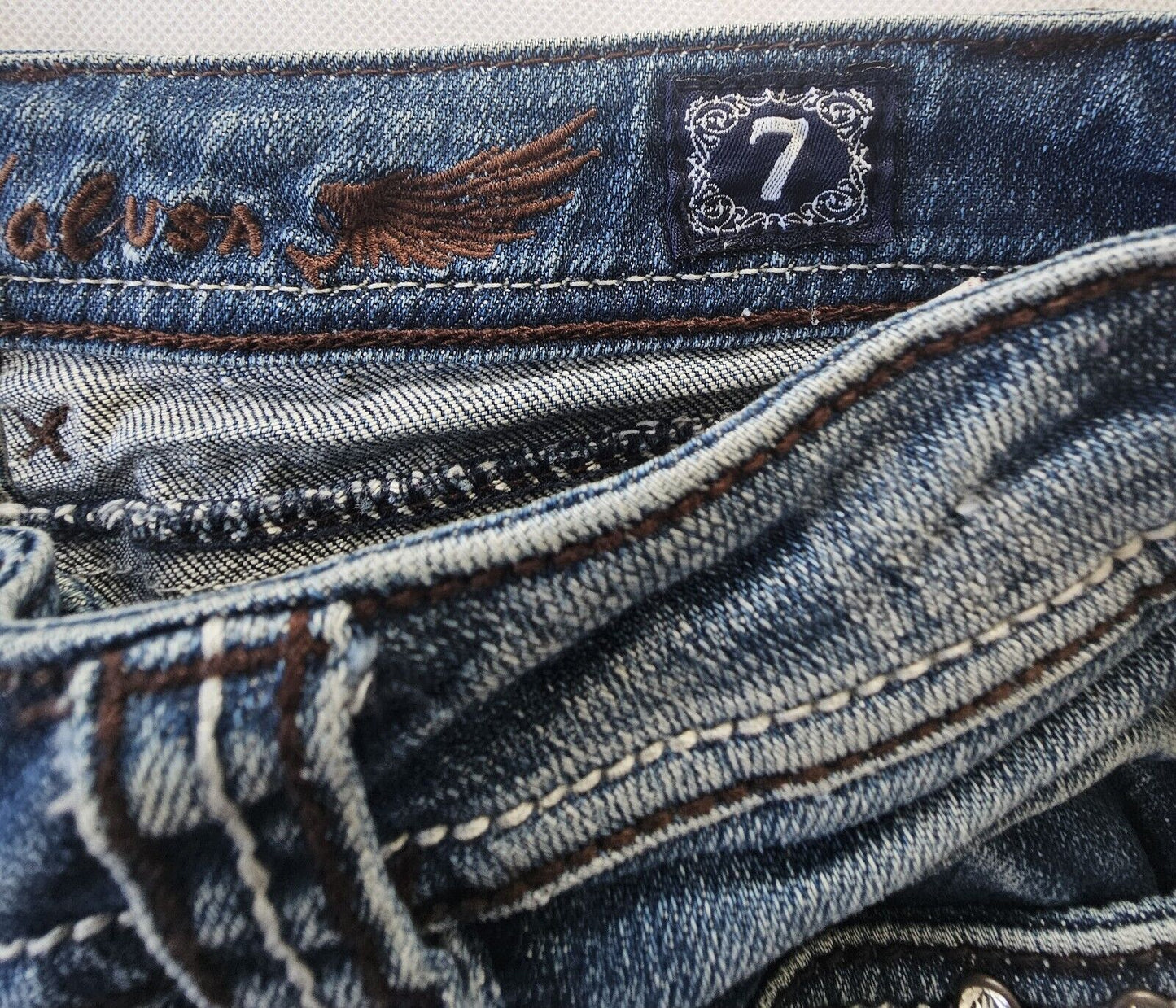 LA Idol USA Western Bootcut Denim Jeans Ladies Size 7