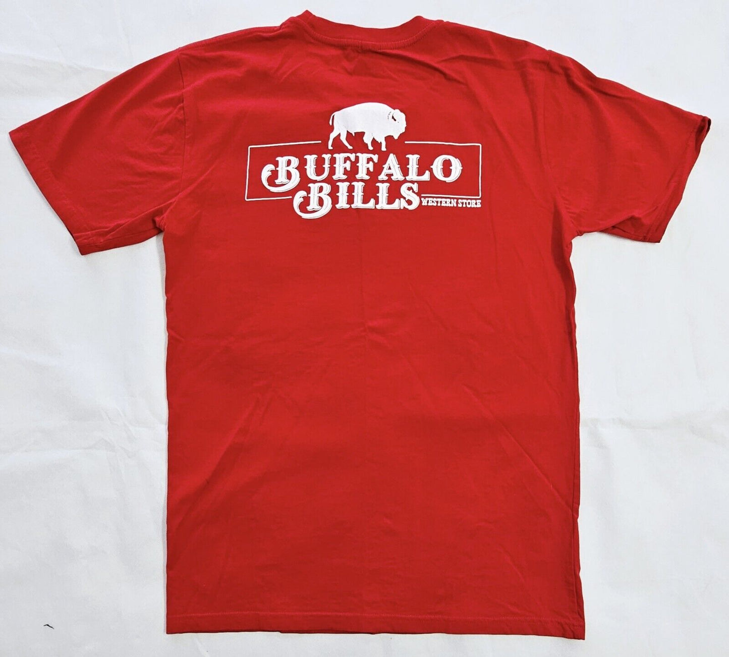 Buffalo Bills Western Store Red Logo Short Sleeve Tee Men's Size M