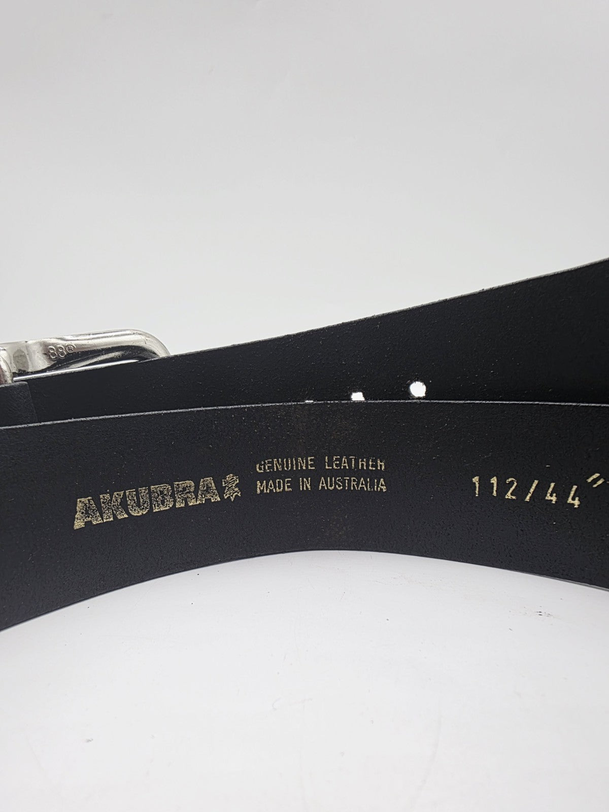 Akubra Kempsey Black Leather Belt Size 44"