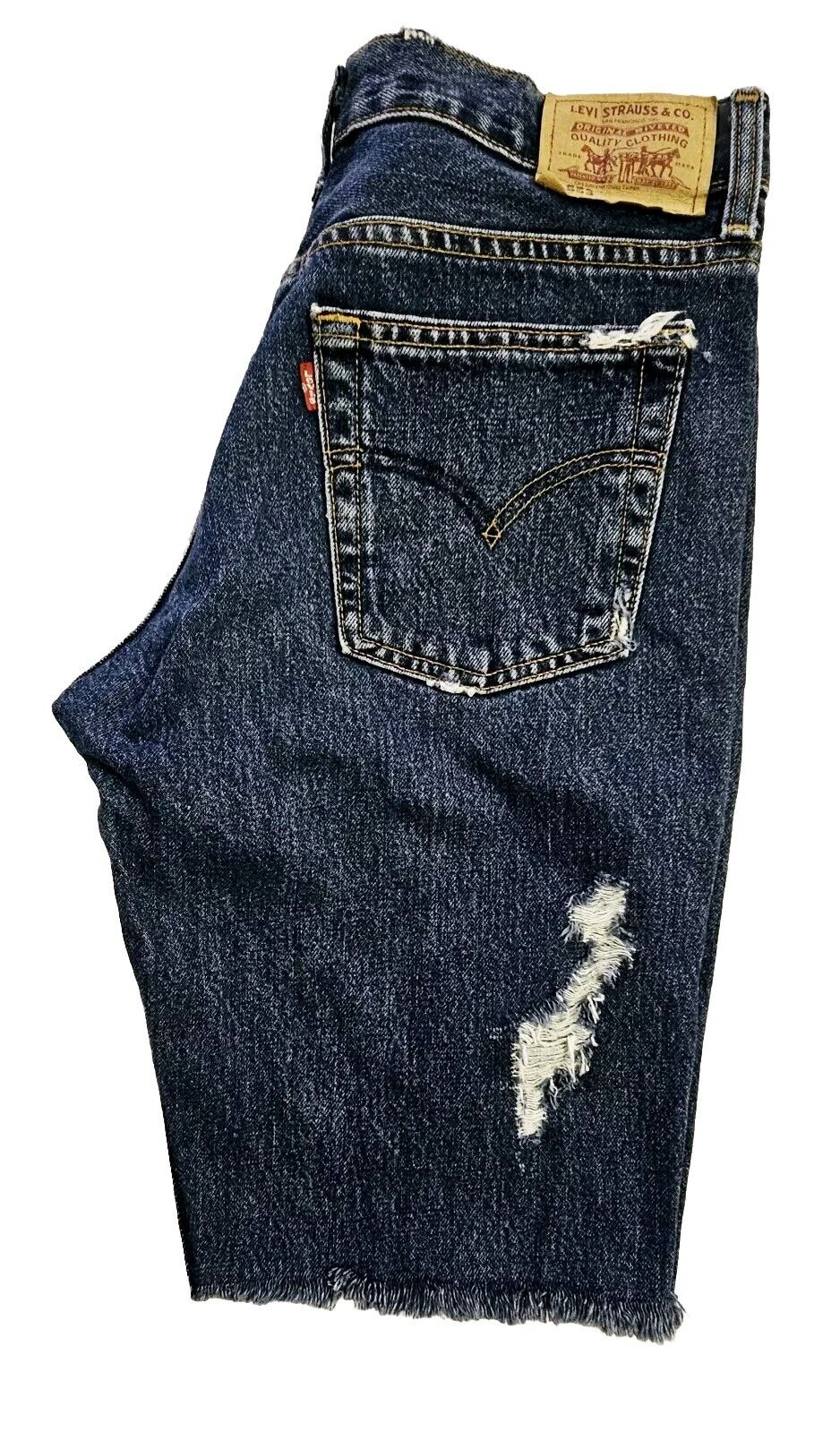 Levi's 553 Cut Off Shorts Midnight Blue Mens Size 30