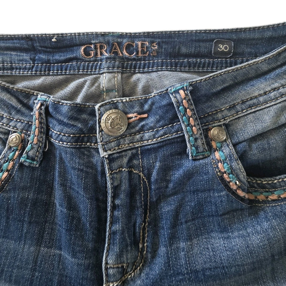Grace In LA Easy Fit Bootcut Ladies Denim Jeans Size 30