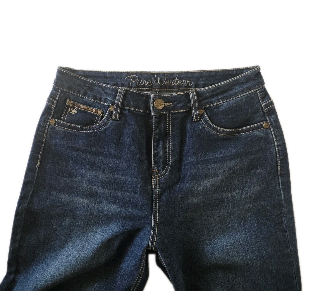 Pure Western Bootcut Jeans Ladies Size 12 Short