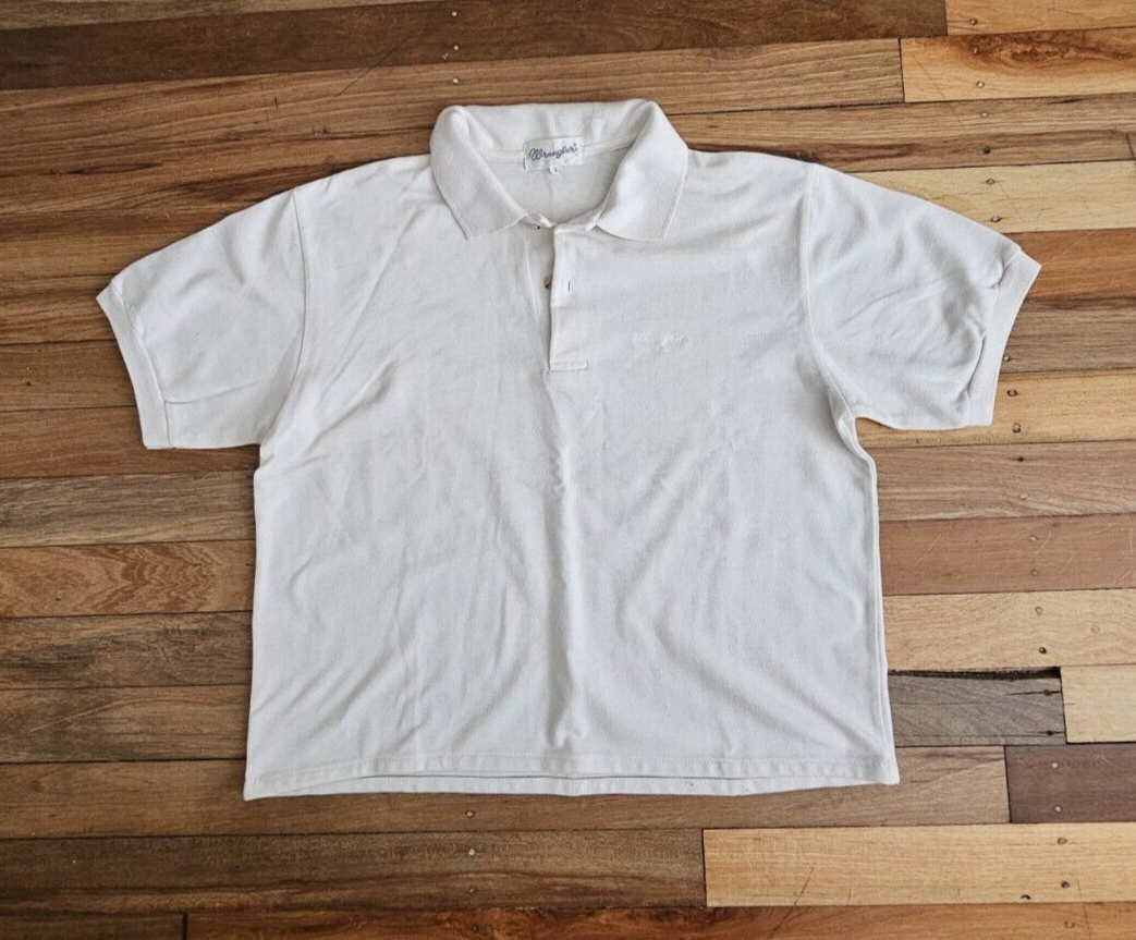Wrangler Stealth Logo Cropped Polo Shirt Ladies Size Large