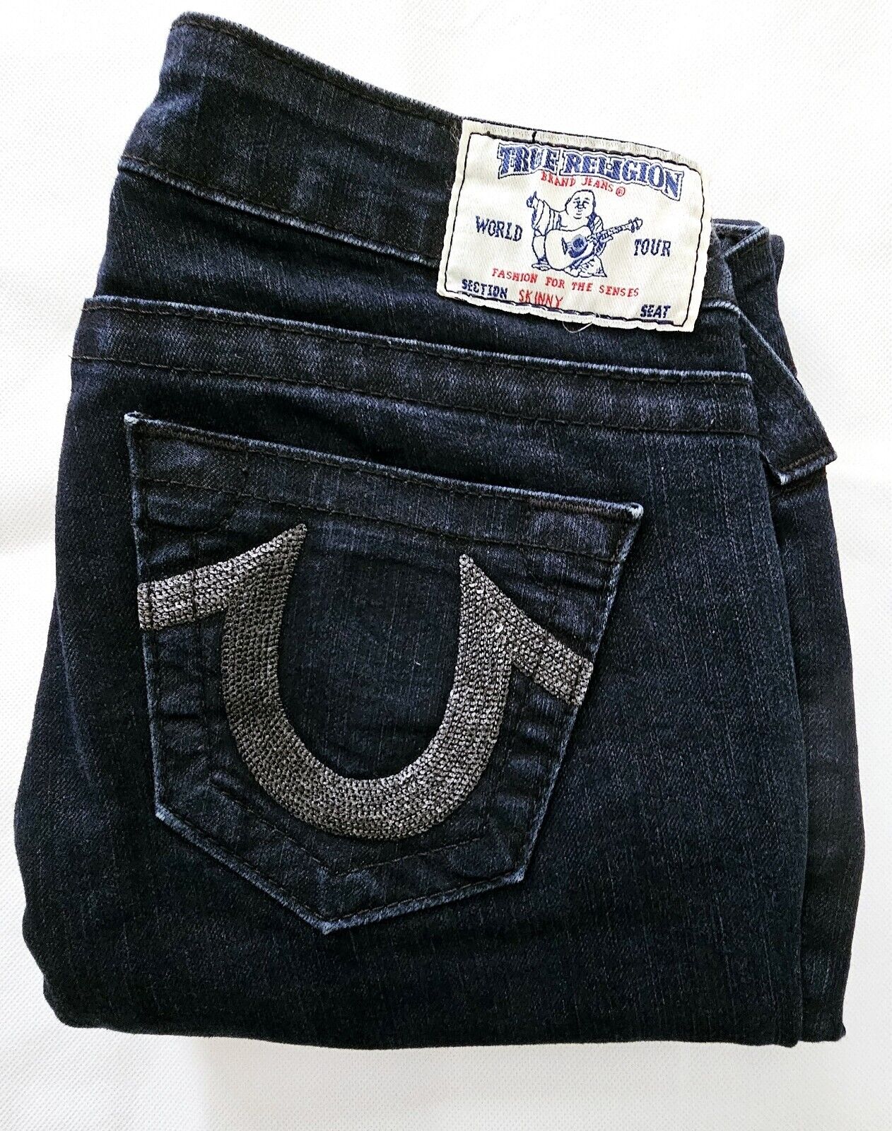 True Religion World Tour Skinny Blue Jeans Ladies Size 27