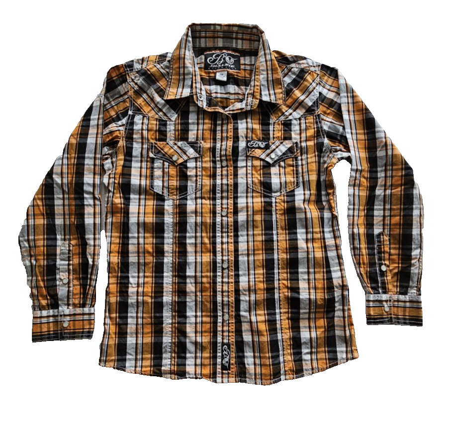 Bullzye Long Sleeve Western Shirt Boys Size 12