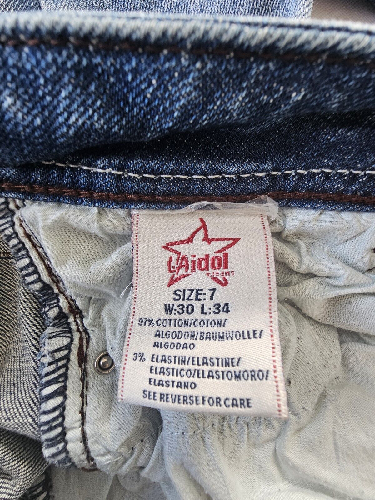 LA Idol USA Western Bootcut Denim Jeans Ladies Size 7