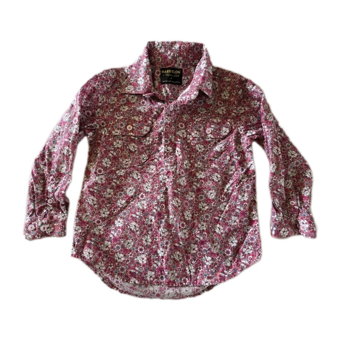 Hard Slog By Thomas Cook Rodeo Girls Half Button Shirt Size 4