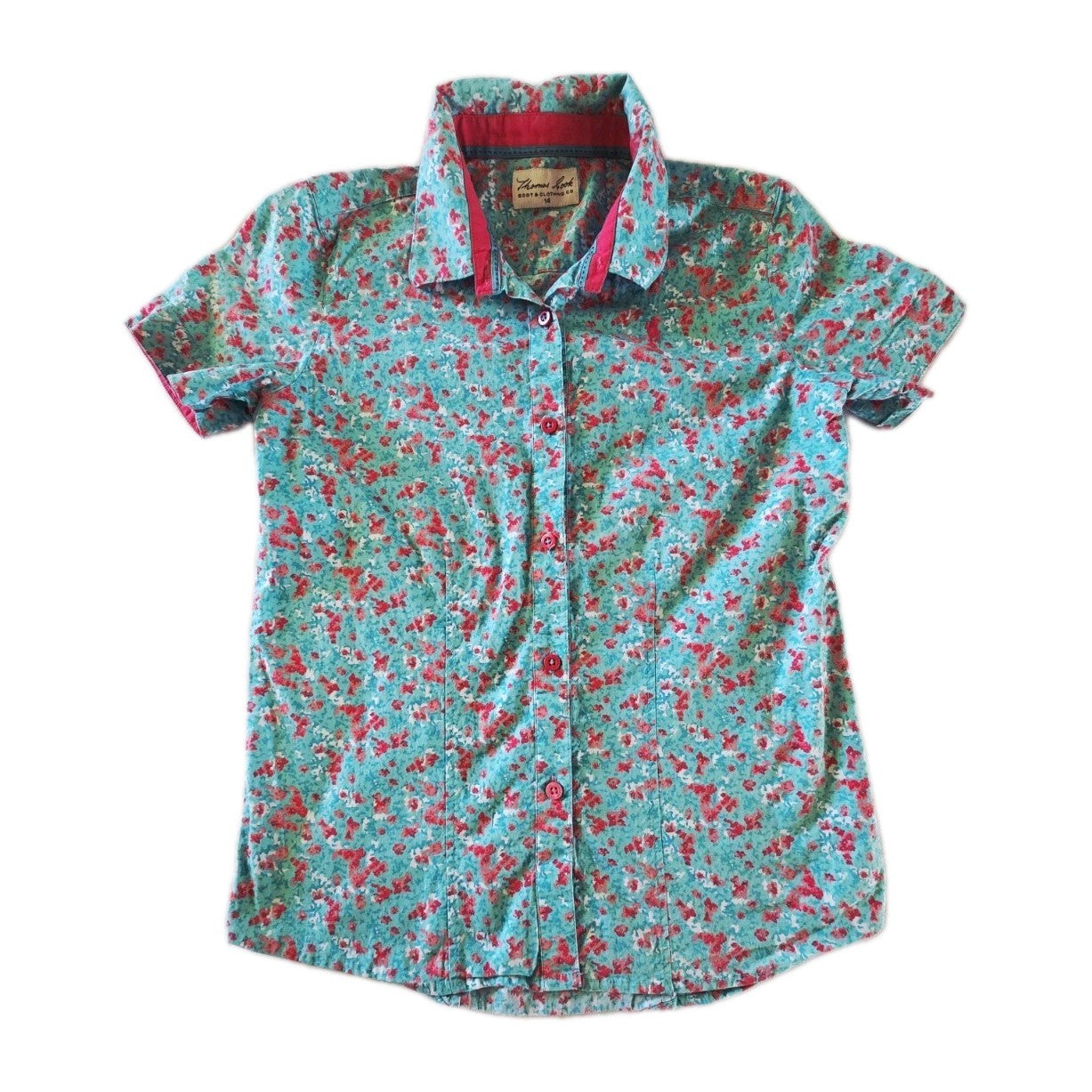 Thomas Cook Western Rodeo Short Sleeve Shirt Girls Size 14