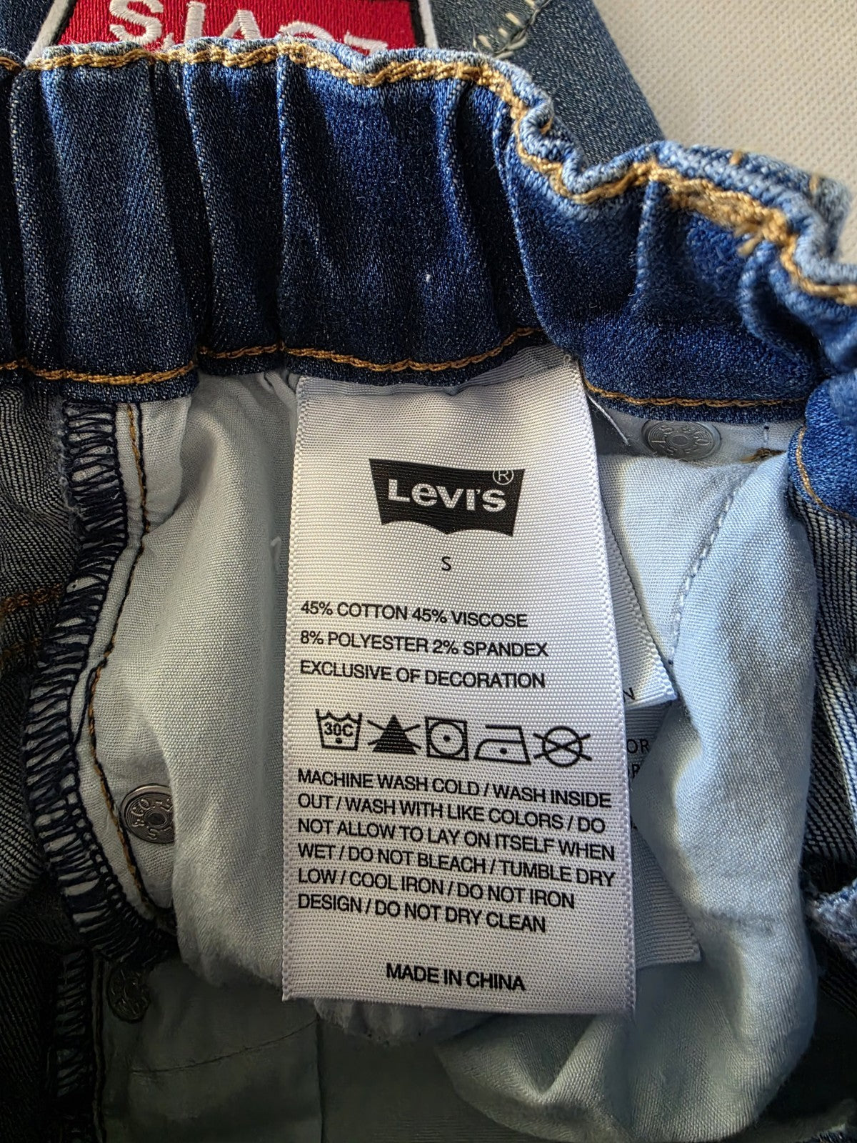 Levi's Patchwork Levi Ladies Shin length Jeans Size Small Short