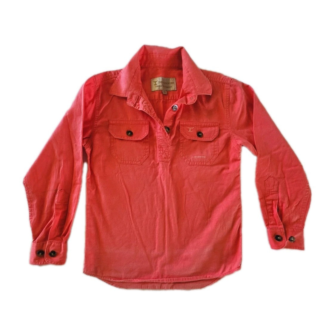 Just Country Kenzie Workshirt Hot Coral Girls Size Small
