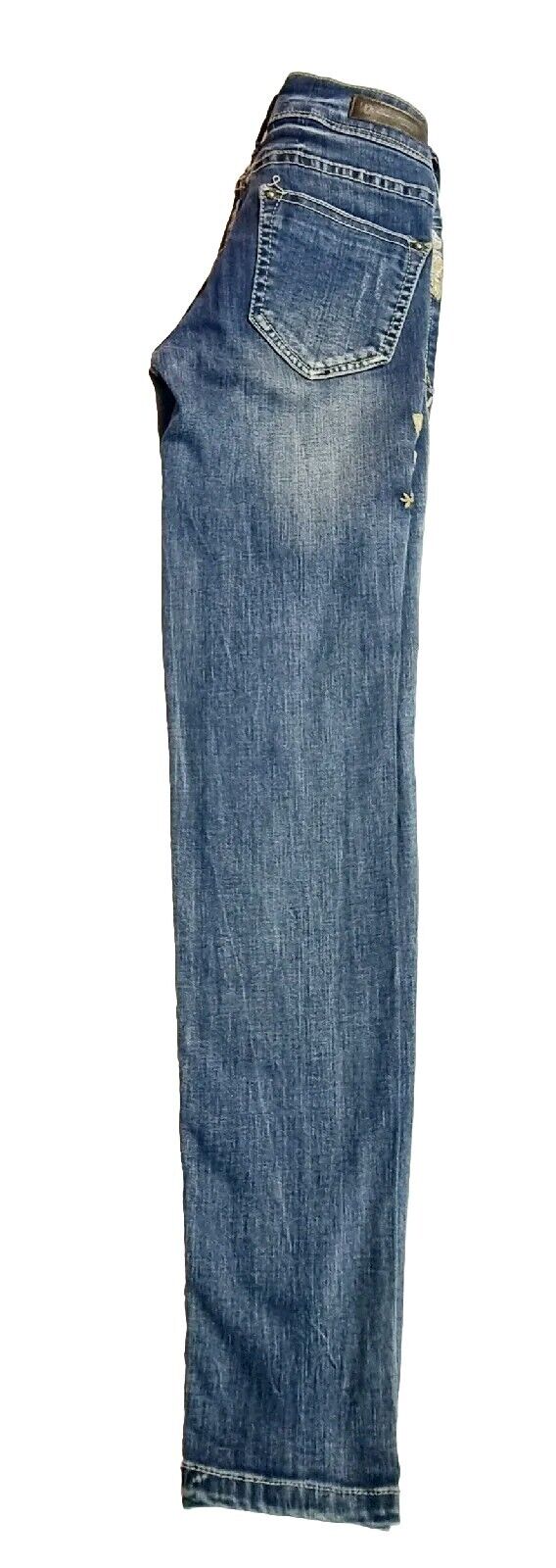 Grace In LA Distressed Floral Detail Skinny Jeans Ladies Size 24