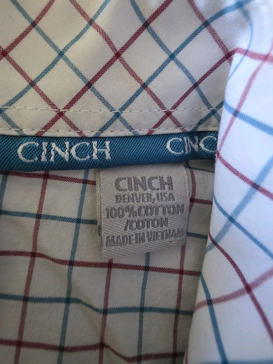 Cinch Western Long Sleeve Shirt Mens Size Small