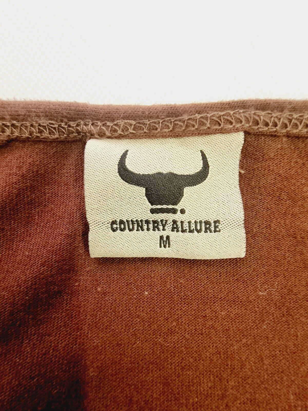 Country Allure Signature Muscle Shirt Brown Ladies Size M