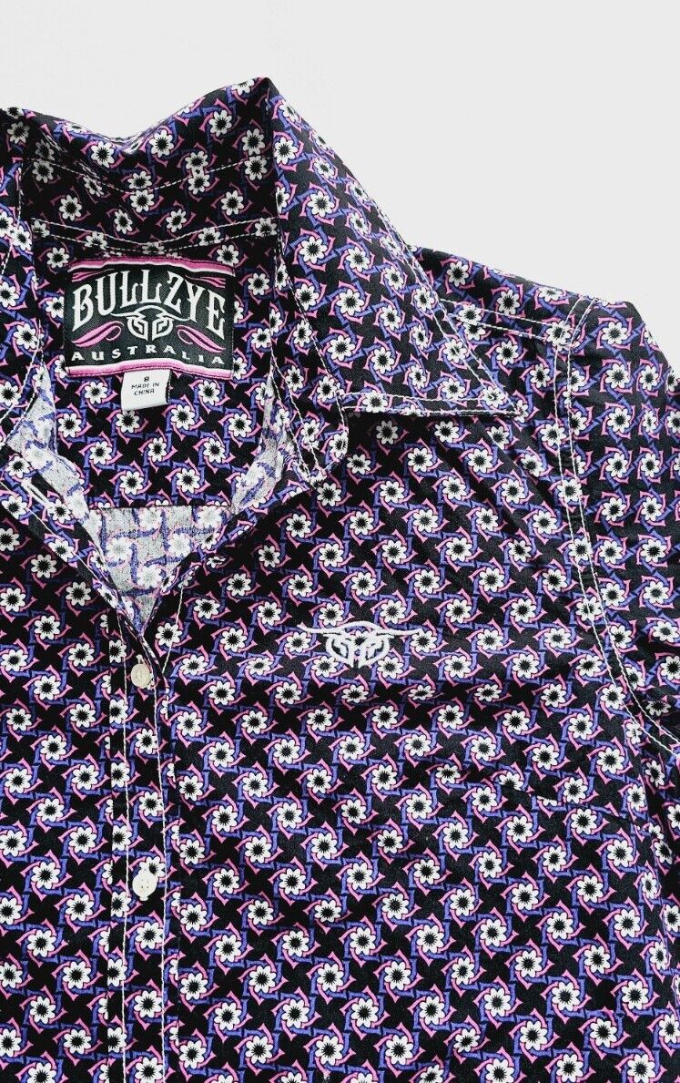Bullzye Rodeo Long Sleeve Shirt Ladies Size 8
