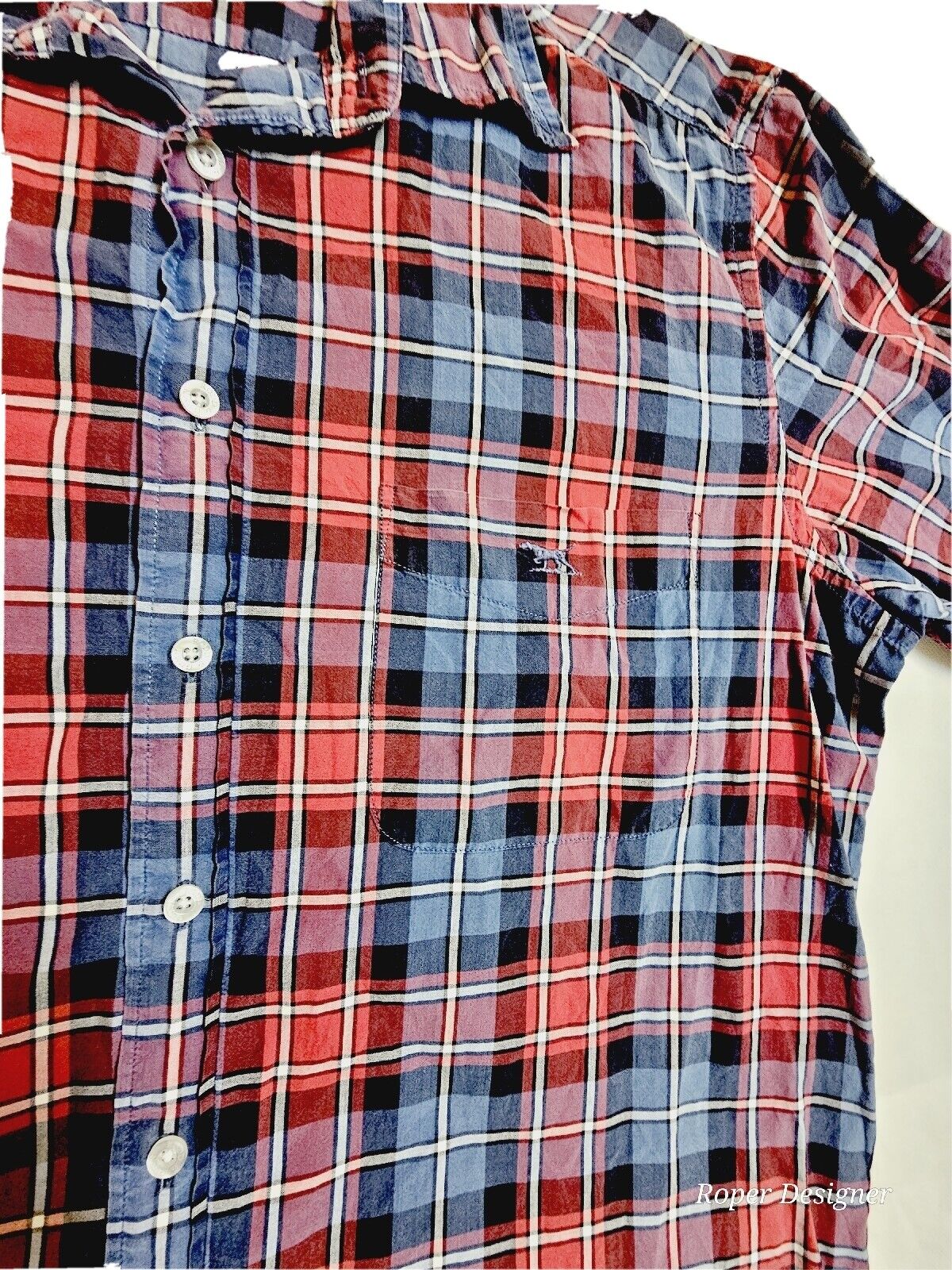 Rodd & Gunn Short Sleeve Check Shirt Men's Size L