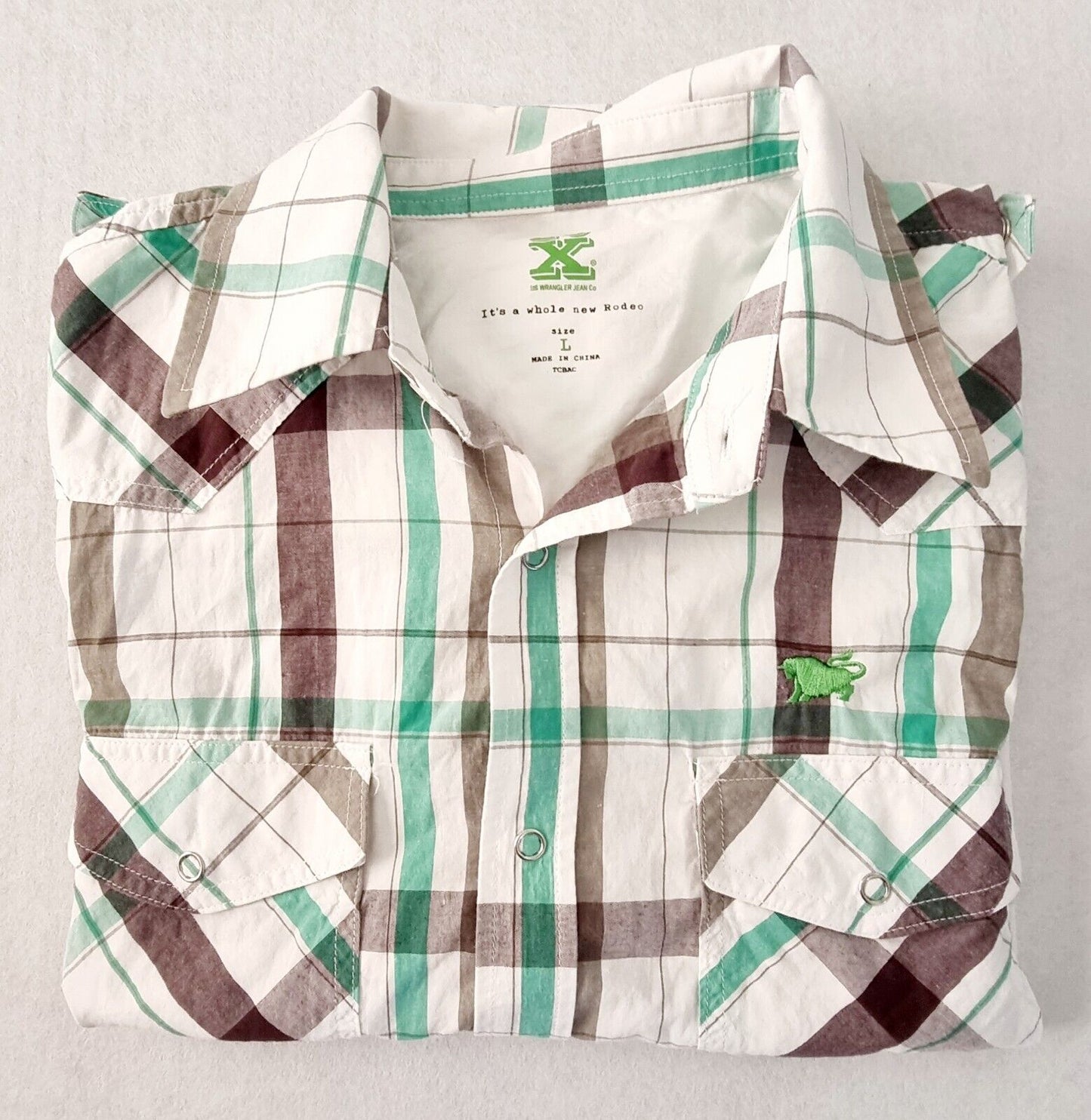 Wrangler 20X A Whole New Rodeo Mens Shirt Size L