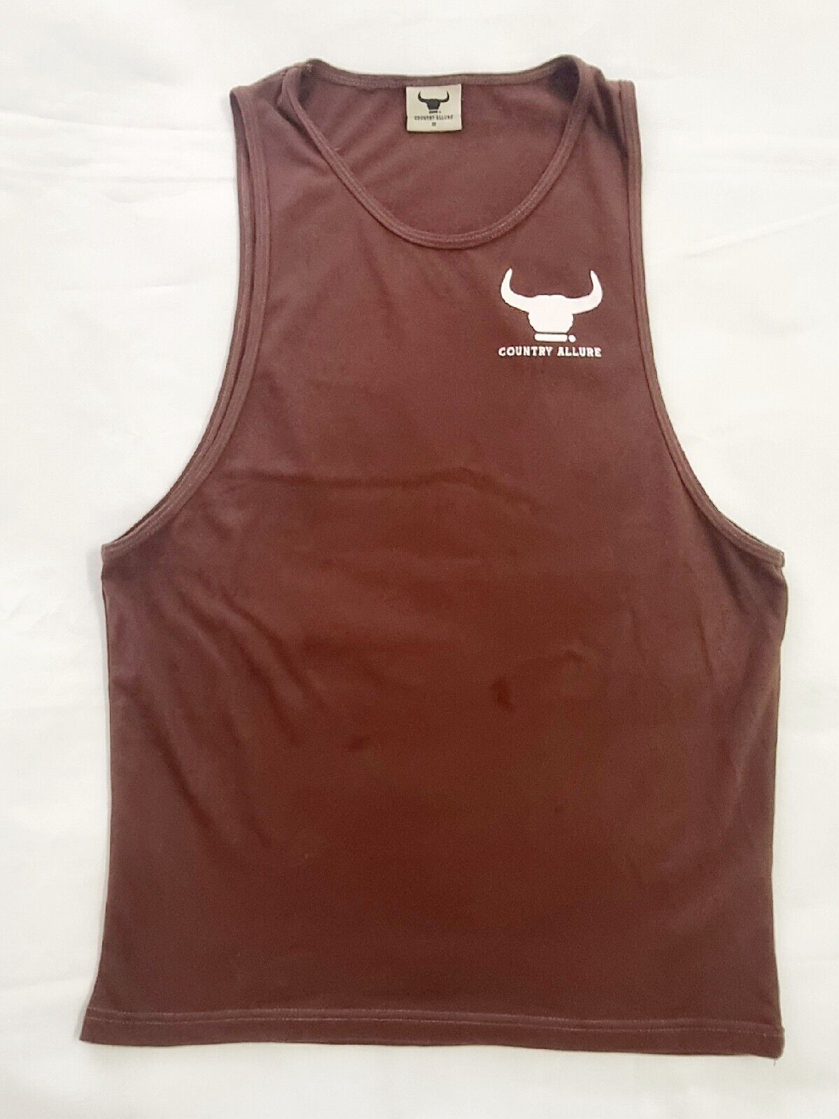 Country Allure Signature Muscle Shirt Brown Ladies Size M