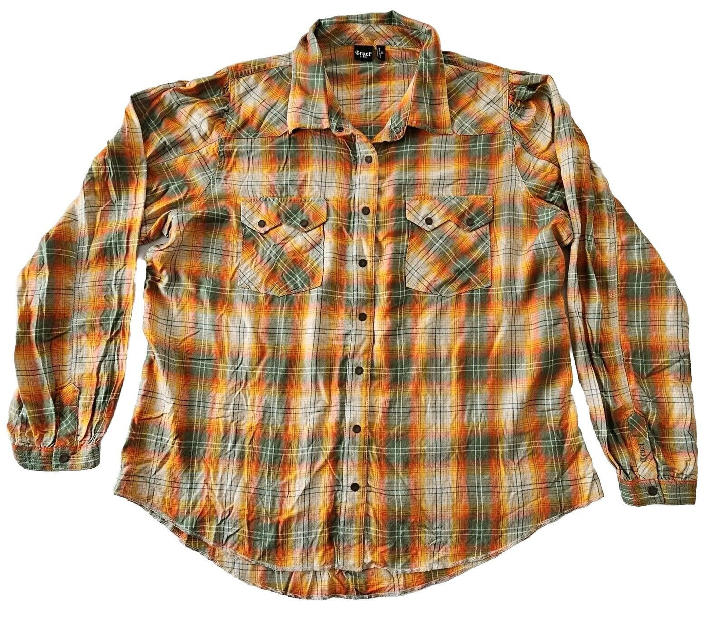 Cruel Girl Western Rodeo Plaid Shirt Ladies Size 2XL