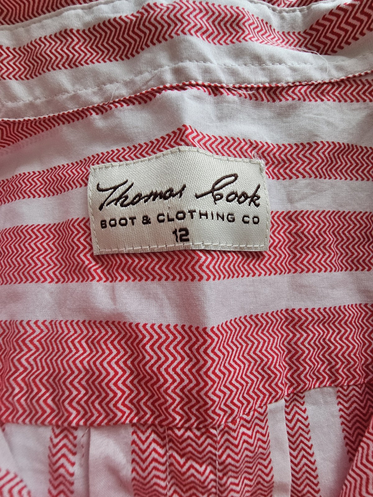 Thomas Cook Stripe Shirt 3/4 Sleeve Ladies Size 12