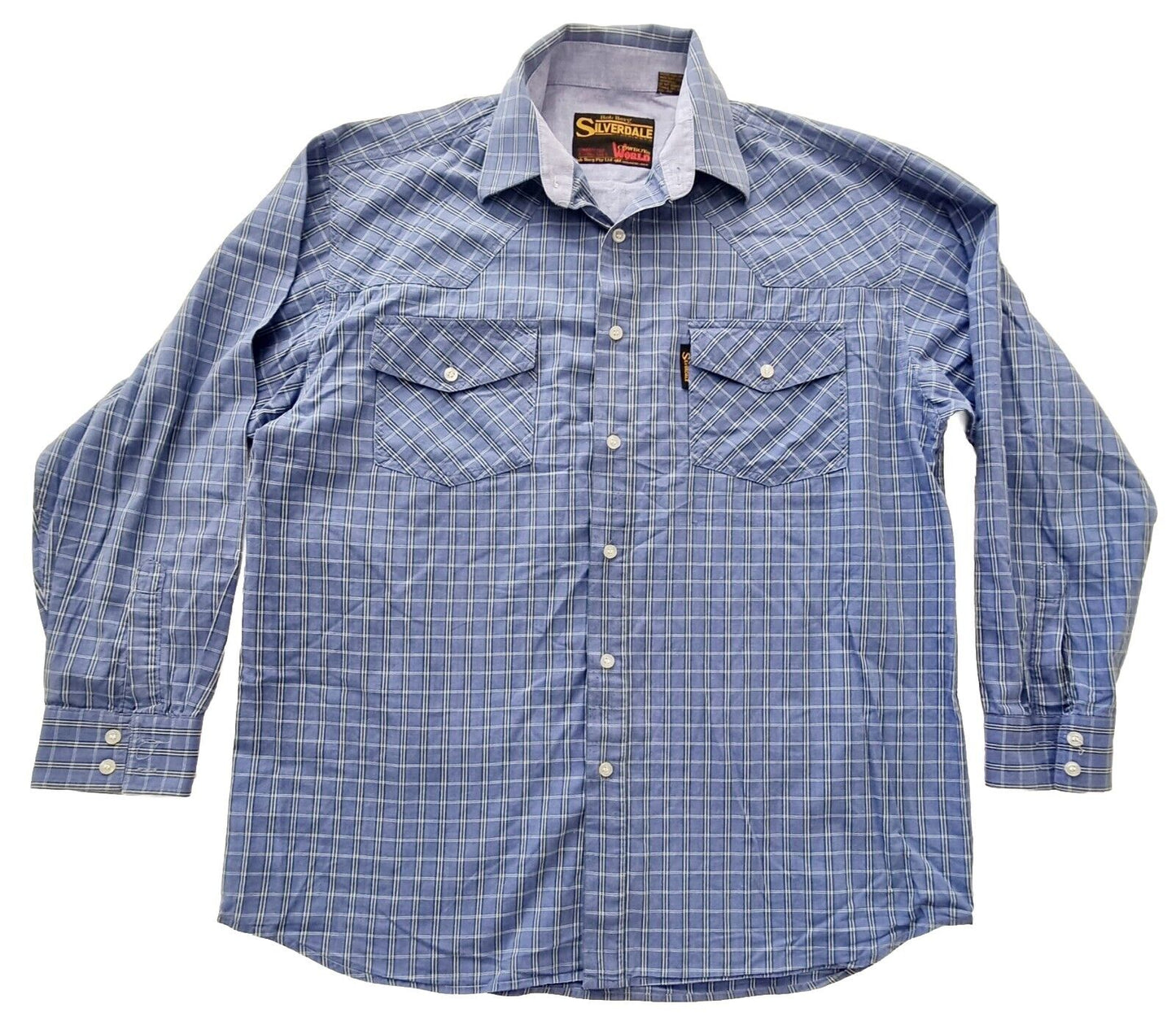 Bob Berg Silverdale Cowboy cut Extra Long Tails Mens Shirt Size Large