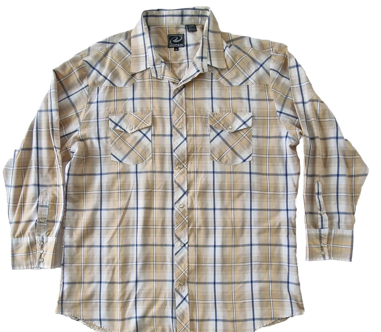 Roper Long Sleeve Check Shirt Men's Size 3XL