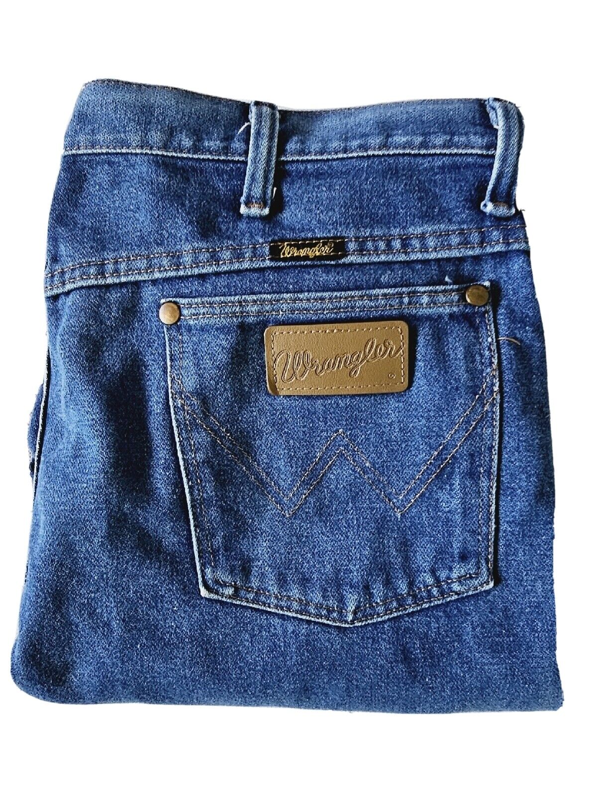 Wrangler Slim Fit 936PWD Denim Jeans Mens Size 36x23 Have Been Hemmed
