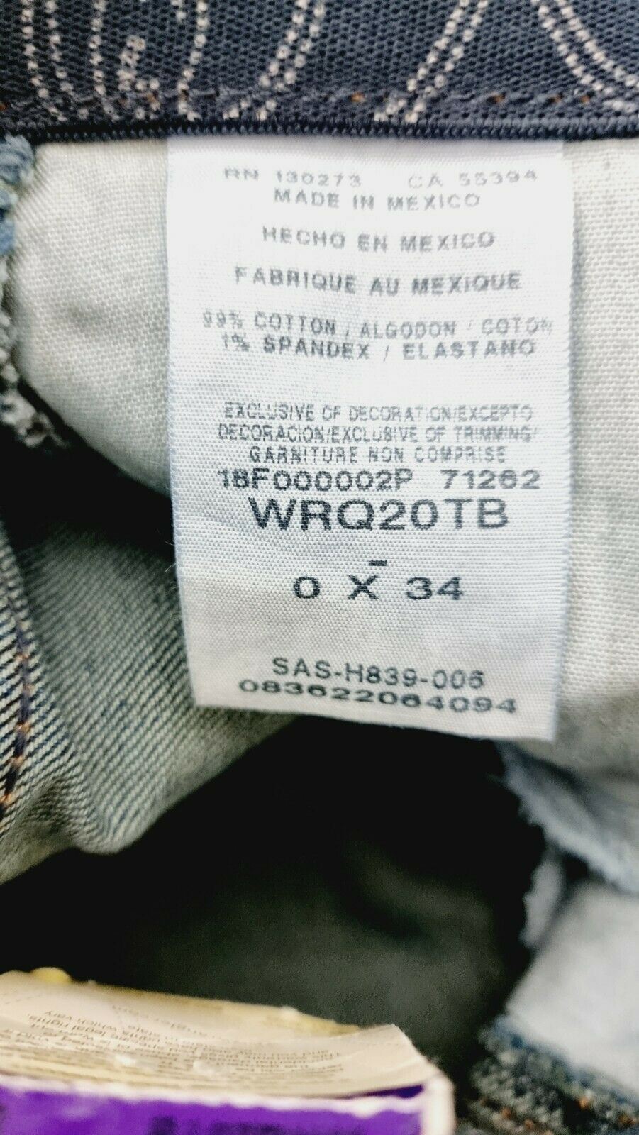 Wrangler WRQ20TB Western Ultimate Riding Jeans 28" New With Tags RRP $151
