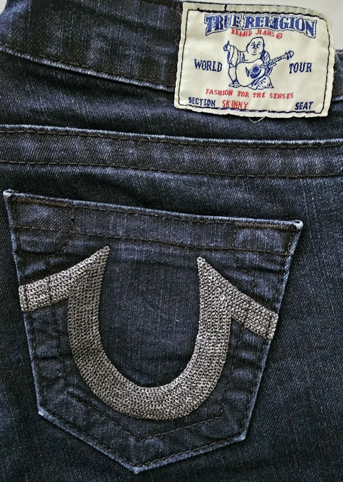 True Religion World Tour Skinny Blue Jeans Ladies Size 27