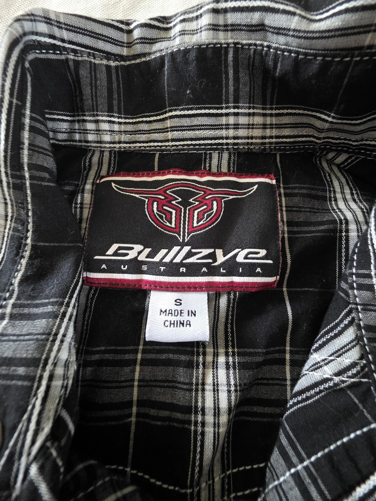 Bullzye Western Long Sleeve Mens Shirt Size S