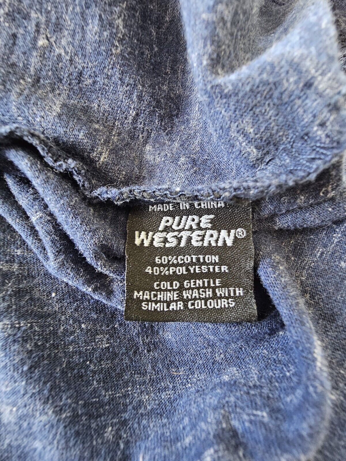 Pure Western Marble Mens T-Shirt Size Small