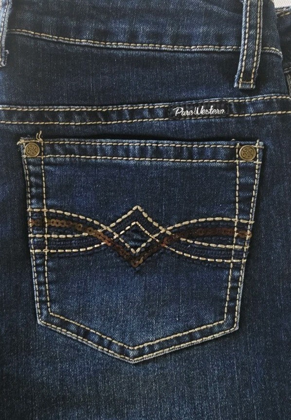 Pure Western Bootcut Jeans Ladies Size 12 Short