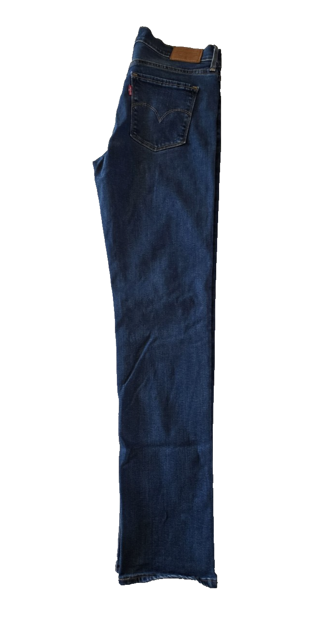 Levi's BIG E 314 Shaping Straight Ladies Dark Denim Jeans Size 28 x 32