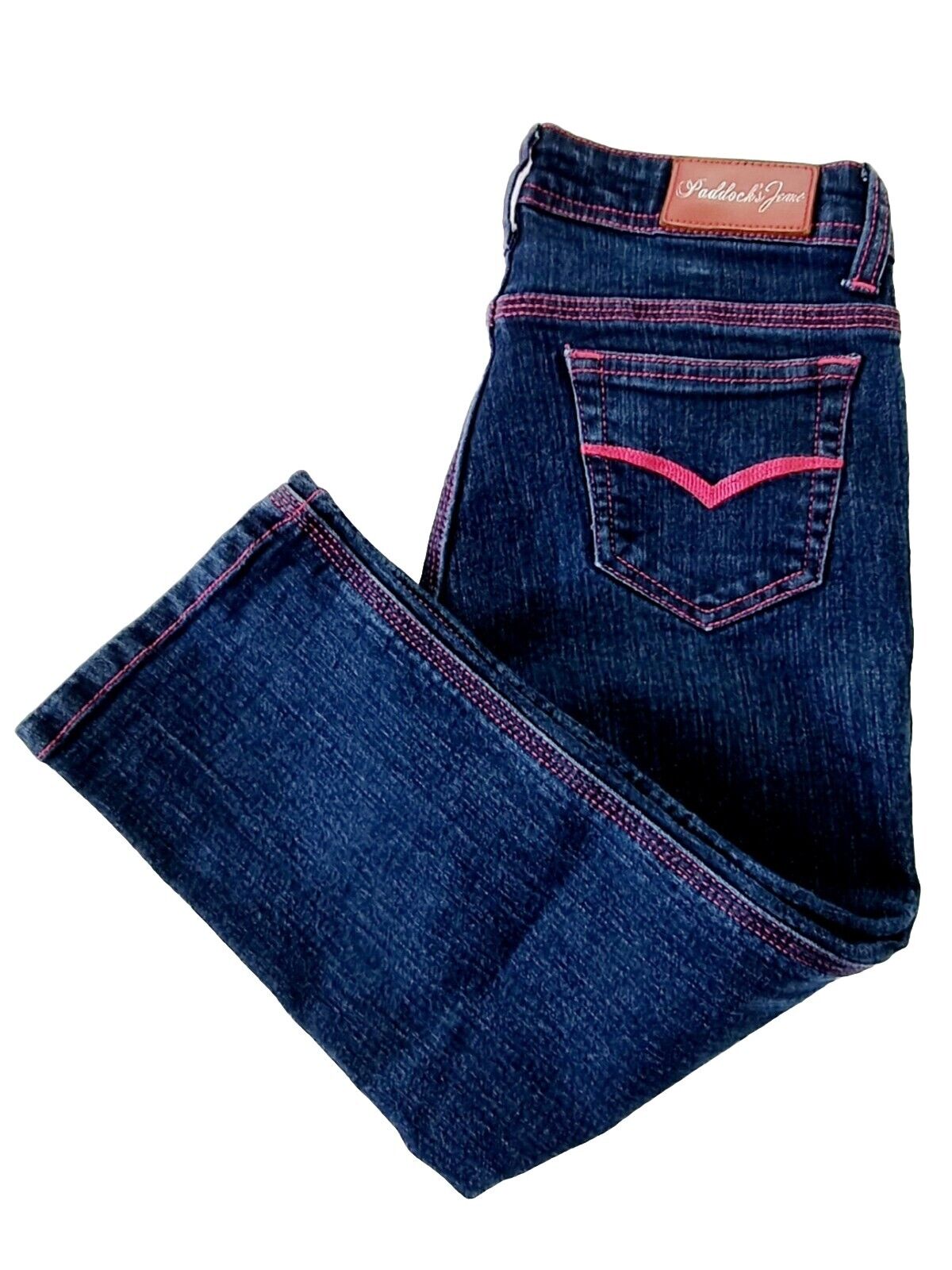 Paddock's Capri Blue Jeans Pink stitch Ladies Size 27